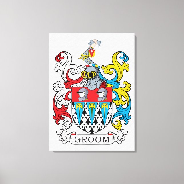 Groom Family Crest Canvas Print (Front)