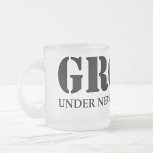 Groom Frosted Glass Coffee Mug