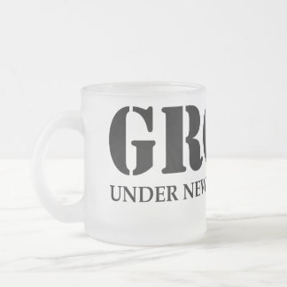 Groom Frosted Glass Coffee Mug