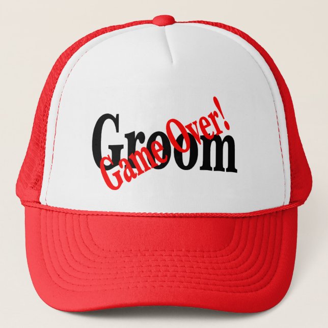 Groom (Game Over Red) Trucker Hat (Front)