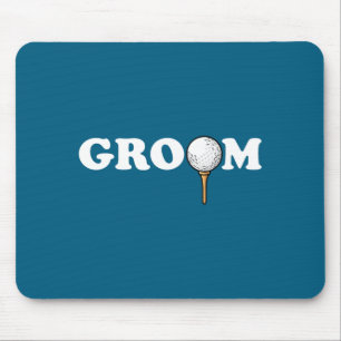 Groom golf ball golfer men bachelor funny party mouse mat