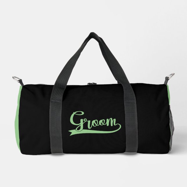 GROOM Green Black Duffle Bag (Front)