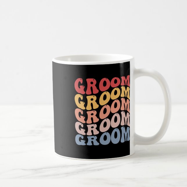 Groom Groovy Bachelor Party  Coffee Mug (Right)