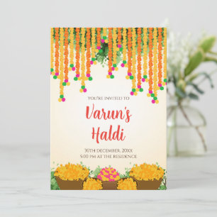 Groom Haldi invitations Digital Boy Pithi cards
