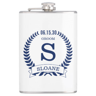 Groom Initial Hip Flask
