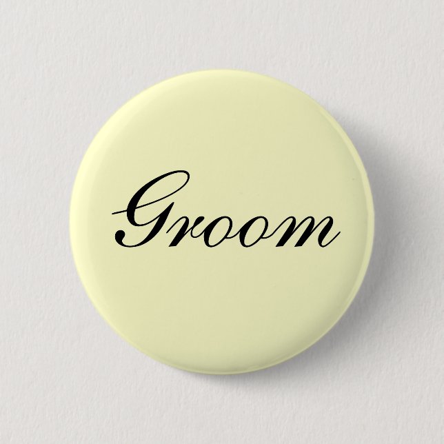 Groom Ivory Button (Front)