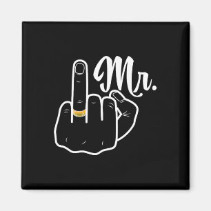 Groom Just Married Wedding Honeymoon Ring Finger H Magnet