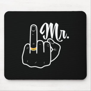 Groom Just Married Wedding Honeymoon Ring Finger H Mouse Mat