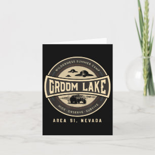 Groom Lake Summer Wilderness Camp - Funny Area 51 Card