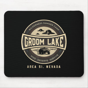Groom Lake Summer Wilderness Camp - Funny Area 51 Mouse Mat