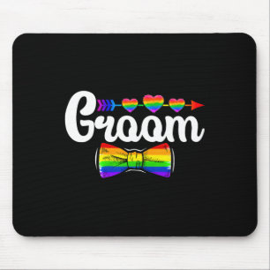 Groom Lgbt Pride Gay Bachelor Wedding Engagement L Mouse Mat
