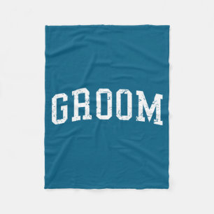 Groom matching bride bachelor party wedding groom fleece blanket