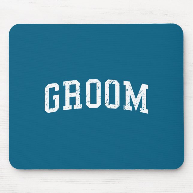 Groom matching bride bachelor party wedding groom  mouse mat (Front)