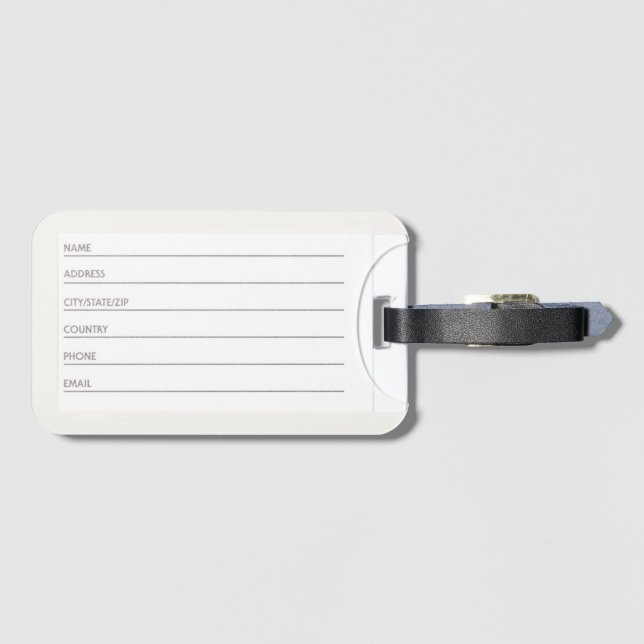 Groom: Matching Dream Clouds Lover Luggage Tag (Back Horizontal)