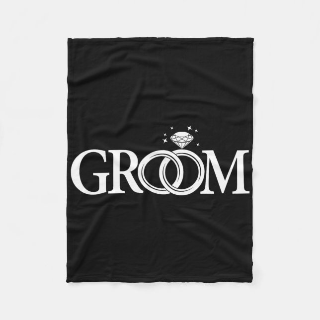 Groom Men Wedding Day Bachelor Party  Fleece Blanket (Front)