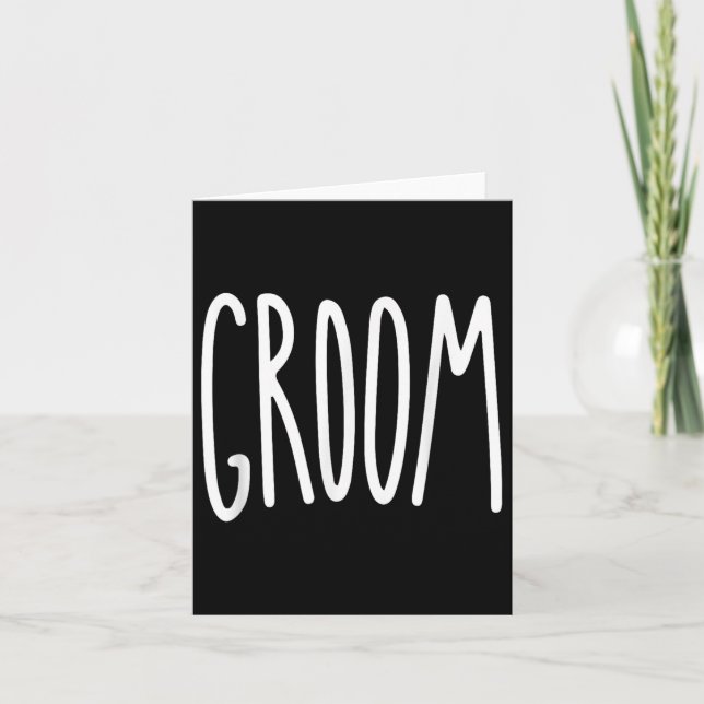 Groom Mens Wedding Bride  Card (Front)