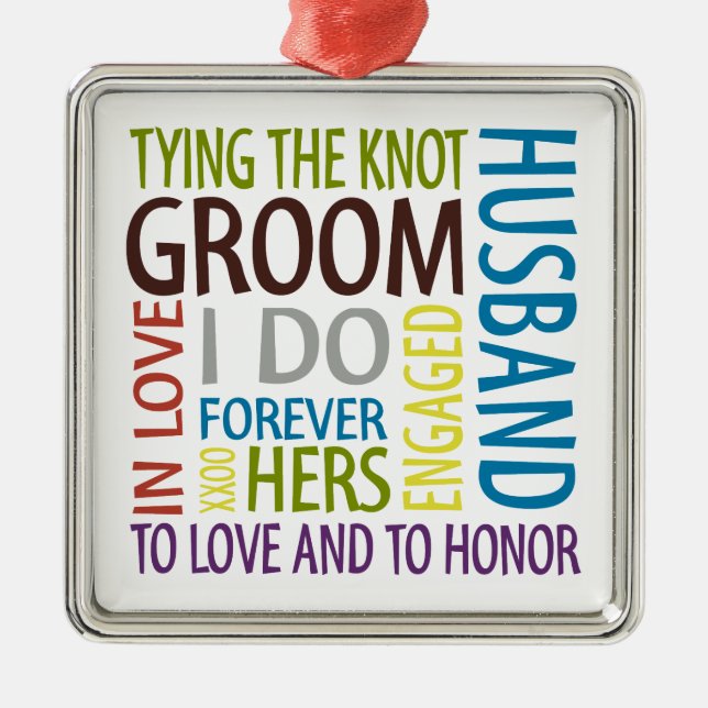 Groom Metal Tree Decoration (Front)