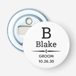 Groom Monogrammed Bottle Opener