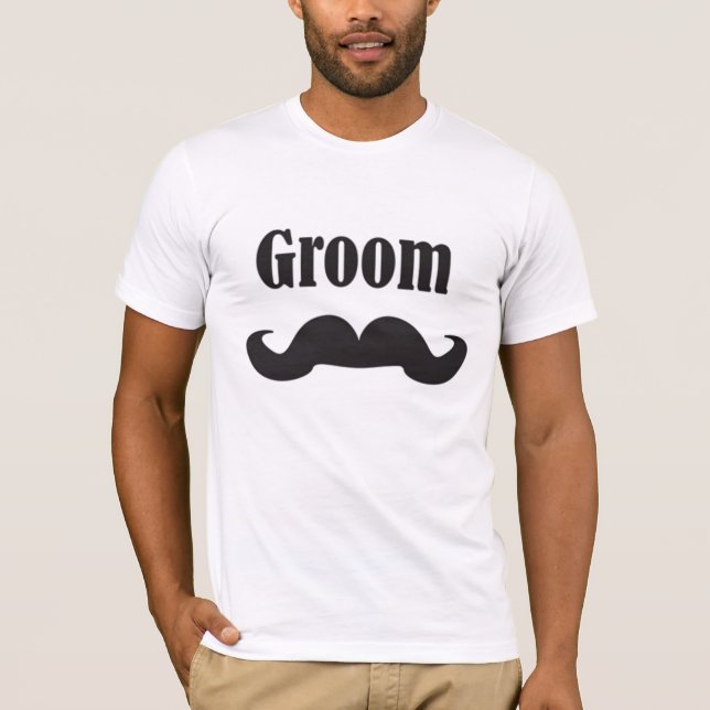 Groom Moustache T-Shirt (Front)