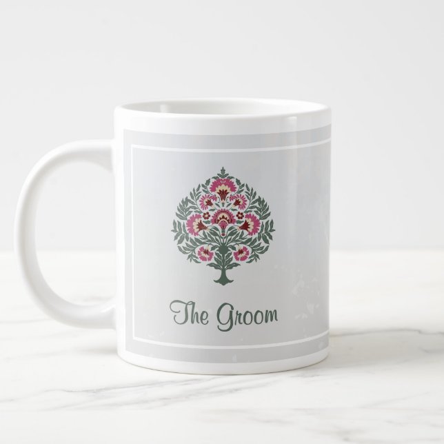 Groom Mug – Jumbo Floral Mug - Versatile Gift (Left)