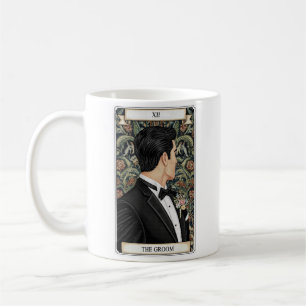 Groom Mug, Tarot Card Design in Yarn Art Style Coffee Mug