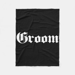 Groom Old School Design - Bachelor Party - Wedding Fleece Blanket
