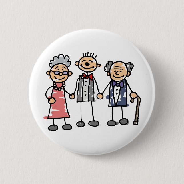 Groom Parents Grandparents Wedding Day Ceremony 6 Cm Round Badge (Front)