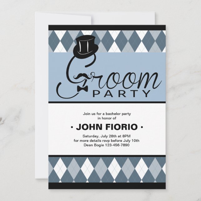 Groom Party Invitation (Front)