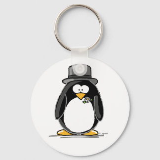 Groom Penguin Key Ring