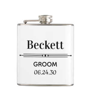 Groom Personalised Flask