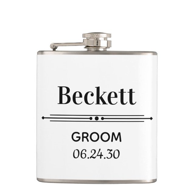Groom Personalised Flask (Front)