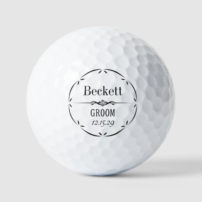 Groom Personalised Golf Balls (Front)
