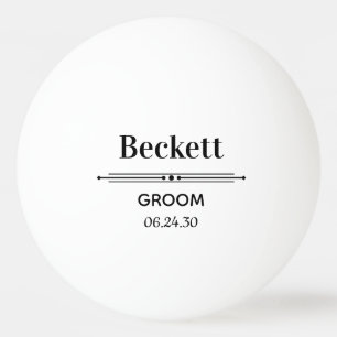 Groom Personalised Ping Pong Ball