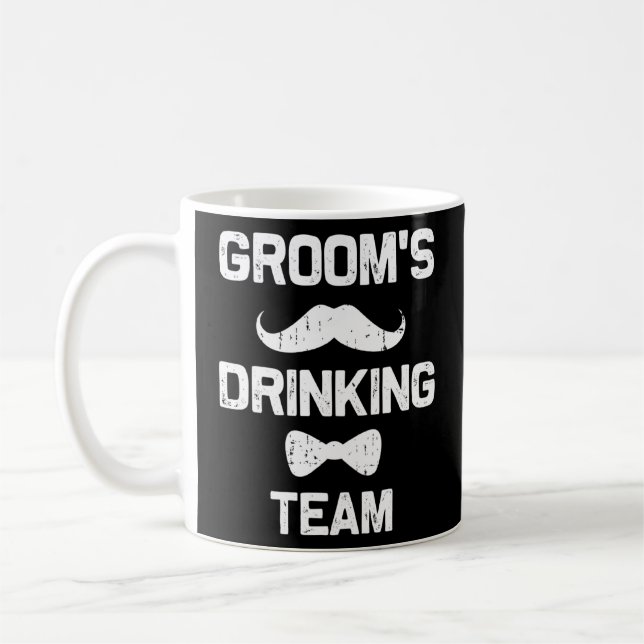 Groom S Drinking Team Bachelor Party Squad Crew  S Coffee Mug (Left)