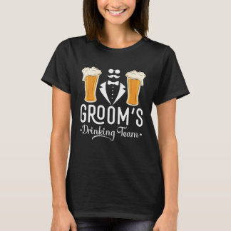 Groom s Drinking Team Wedding Bachelors Party Squa T-Shirt