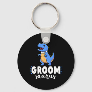 Groom Saurus Dinosaur Engagement Wedding Couples M Key Ring