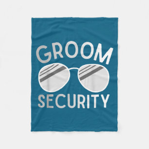 Groom security sunglasses bachelor party stag fleece blanket