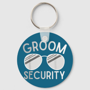 Groom security sunglasses bachelor party stag key ring