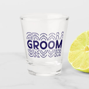 Groom shot glass
