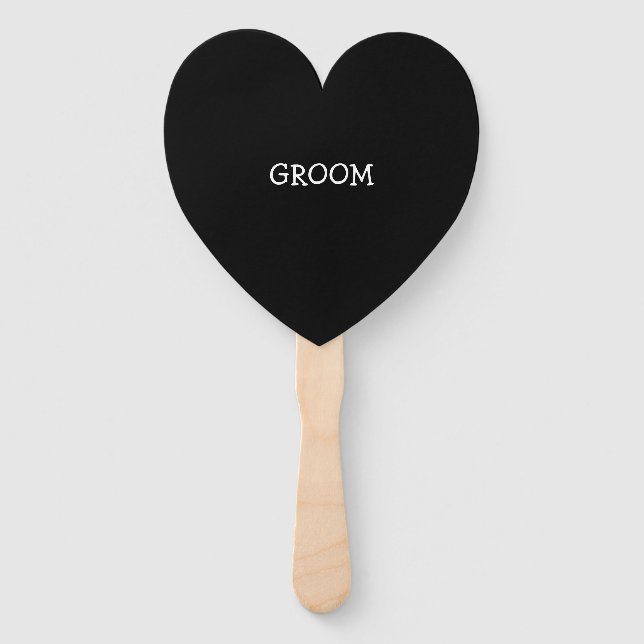 groom sign,bridal shower games hand fan (Front)