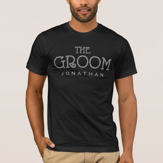 Groom Silver Faux Glitter Custom Shirt