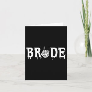 Groom Skeleton Hand Halloween Wedding Bachelorette Card