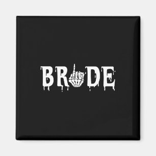 Groom Skeleton Hand Halloween Wedding Bachelorette Magnet