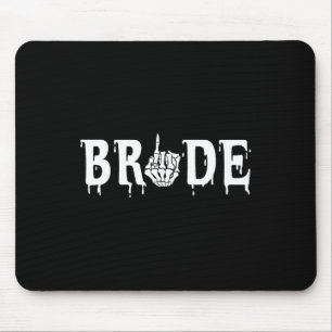 Groom Skeleton Hand Halloween Wedding Bachelorette Mouse Mat