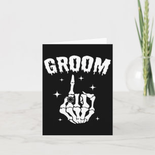 Groom Skeleton Hand Wedding Halloween Couples Matc Card