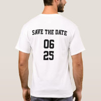 Groom Sports Style Matching Couple Save the Date