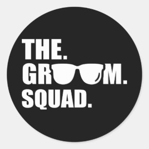 Groom Squad bachelor party Classic Round Sticker
