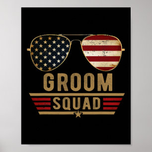 Groom Squad Bachelor Party Groomsmen Wedding Usa S Poster