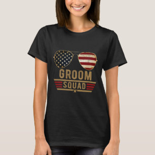 Groom Squad Bachelor Party Groomsmen Wedding Usa S T-Shirt
