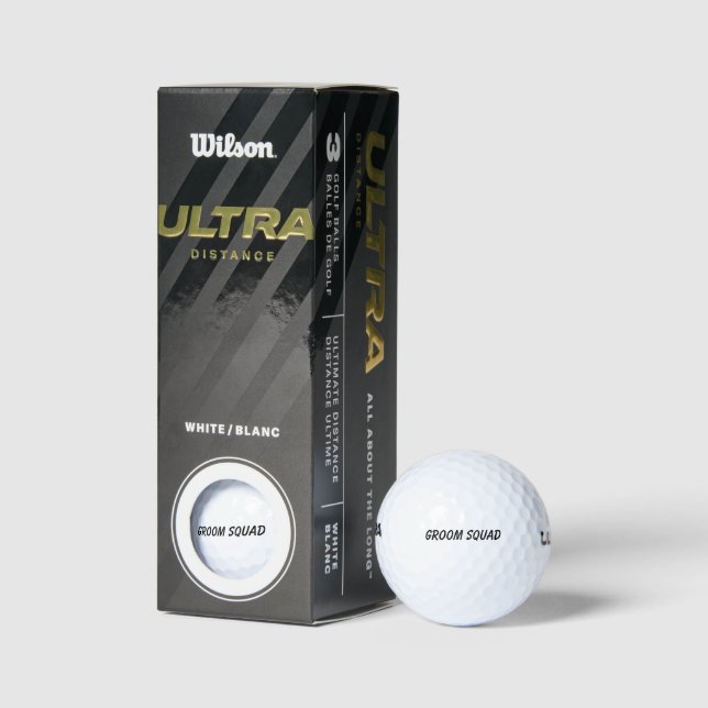 'Groom Squad' Bachelor Weekend Thank You Gift Golf Balls (Packaging)